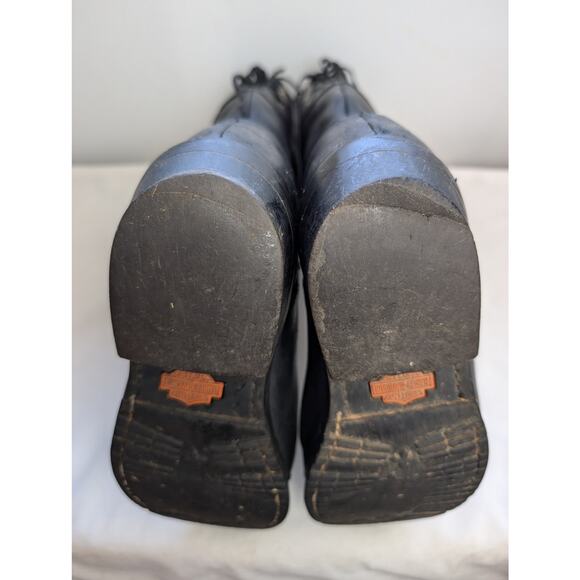 Harley Davidson Ladies Lace Up Back Western Style Boot Black  8.5 EU 39.5 - Picture 9 of 11